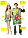 Dew Me Twice - Mountain Dew Dress & Tunic Couples Costume, Women's Size Medium and Men Adult One Size