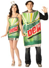 Dew Me Twice - Mountain Dew Dress & Tunic Couples Costume, Women's Size Medium and Men Adult One Size
