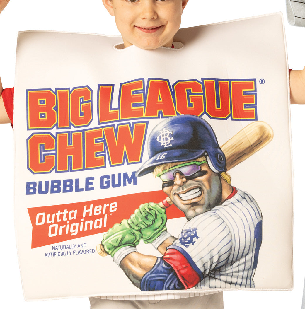Big League Time - Old Tyme Player  & Big League Chew Gum Original Kids Bundle Costumes, Child Size 7-10 & Adult One Size
