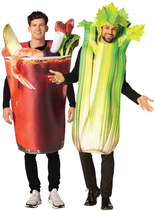 Bloody Sunday - Celery & Spicy Tomato Juice Couples Costume, Adult One Size