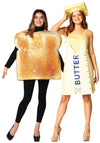 Hot Butter on Toast - Toast & Stick of Butter Dress Couples Costume, Adult One Size & Women's Size  2-8