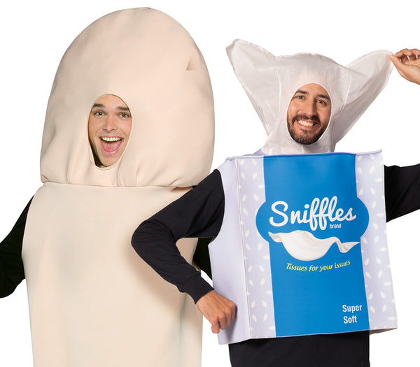 Tissue Box & Happy Halloweenie Couples Costume, Adult One Size