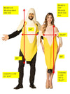 Peeled Banana Tunic & Peeled Banana Dress Couple Costume, Adult One Size & Women's Size 2-8