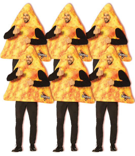 Doritos Nacho Single Chip 6 Pack Group Costume, Adult One Size
