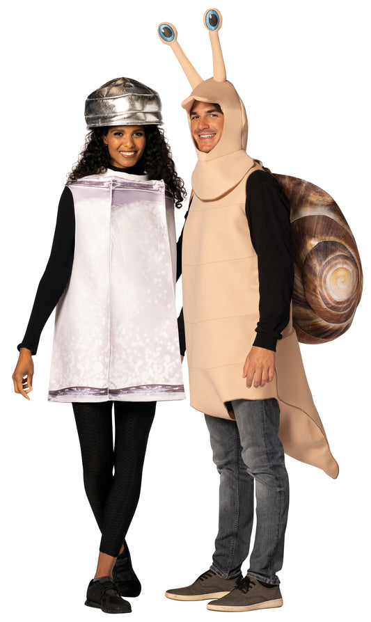 Snail & Salt Shaker Bottle Couple Costume, Adult One Size