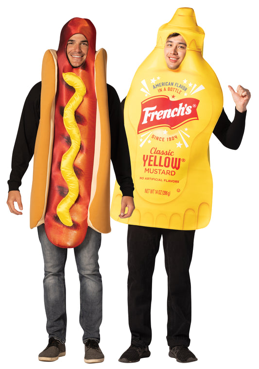 Grilled Hot Dog Ultimate & McCormick French's Mustard Couple Costume, Adult One Size
