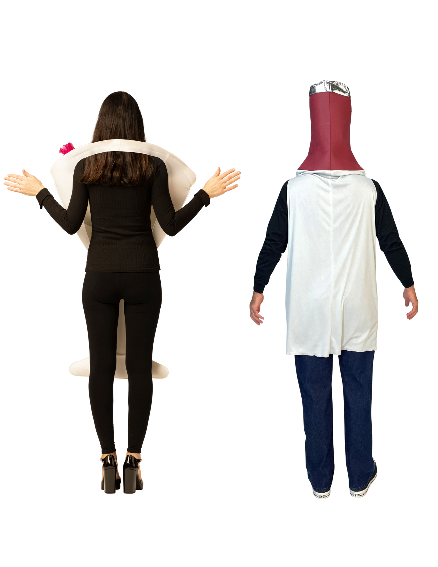 Dirty Martini Glass & Vodka Bottle Couple Costume, One Size Fits Most Adults