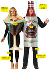 Espresso Martini Glass & Vodka Bottle Couple Costume, One Size Fits Most Adults