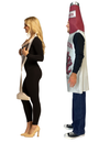 Espresso Martini Glass & Vodka Bottle Couple Costume, One Size Fits Most Adults