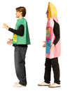 Laxative Package & Poop No Blasto Pink Tummy Relief Couple Costume, One Size Fits Most Adults