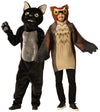 Owl & Black Cat Couple Costume, One Size Fits Most Adults