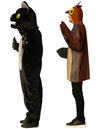 Owl & Black Cat Couple Costume, One Size Fits Most Adults