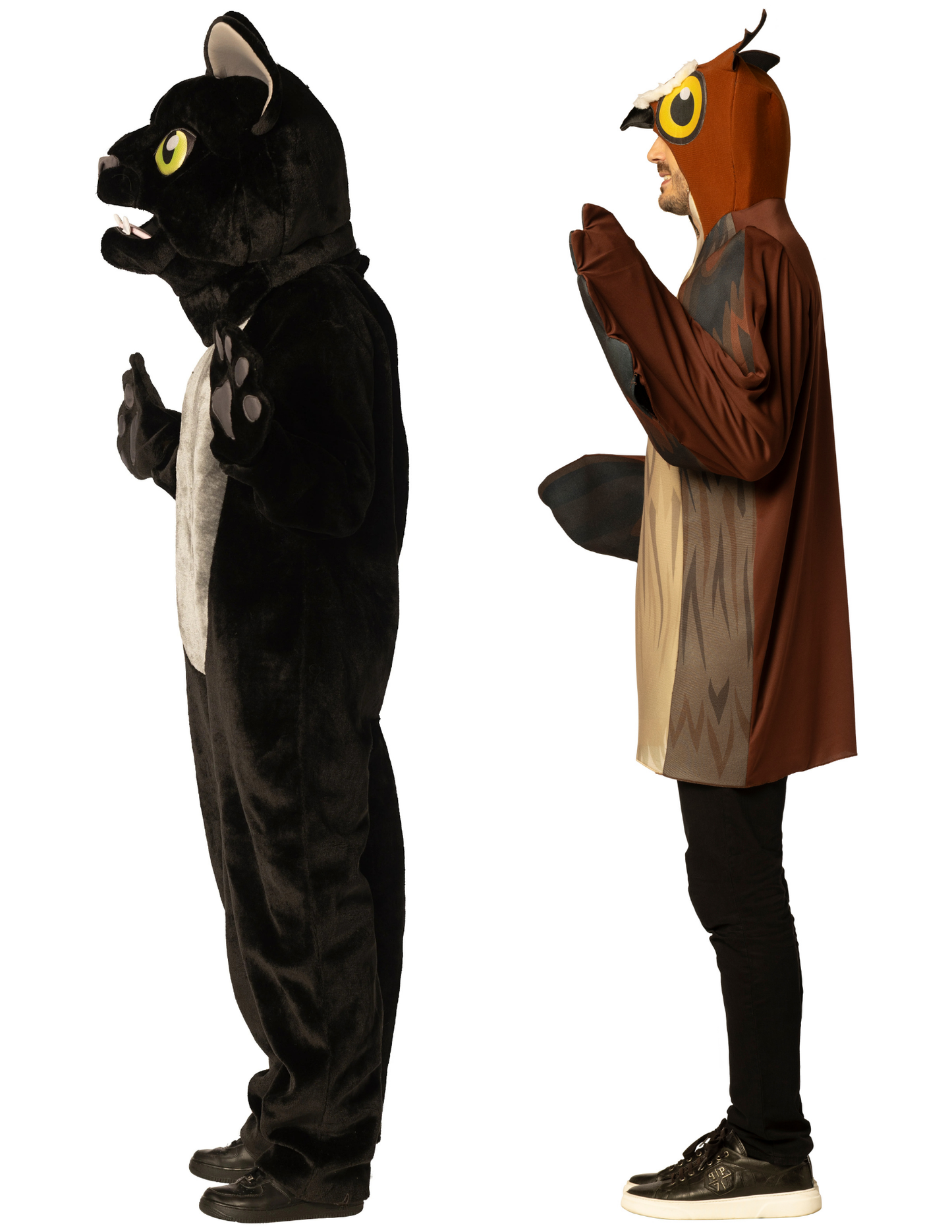 Owl & Black Cat Couple Costume, One Size Fits Most Adults