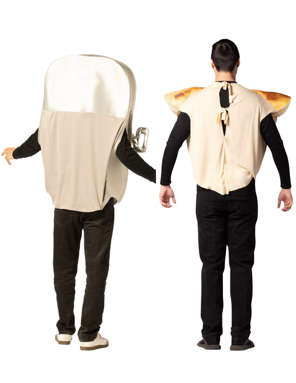 Sardines Can & Pizza Slice Couple Costume, One Size Fits Most Adults