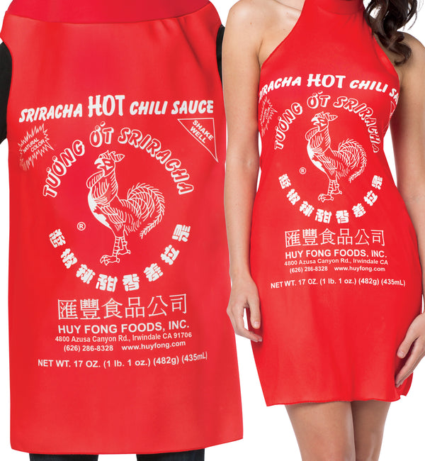 Sriracha Tunic & Sriracha Dress Couple Costume,  One Size Fits Most Adults & Women's Size 4-8