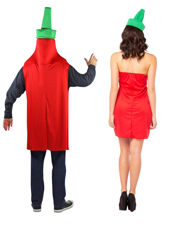 Sriracha Tunic & Sriracha Dress Couple Costume,  One Size Fits Most Adults & Women's Size 4-8