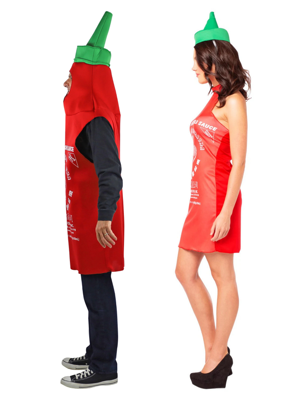 Sriracha Tunic & Sriracha Dress Couple Costume,  One Size Fits Most Adults & Women's Size 4-8