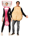 Pink Razor & Male Ball Sac Couple Costume, One Size Fits Most Adults