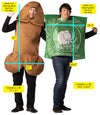 Mammoth Condom & Brown Penis Couple Costume, One Size Fits Most Adults