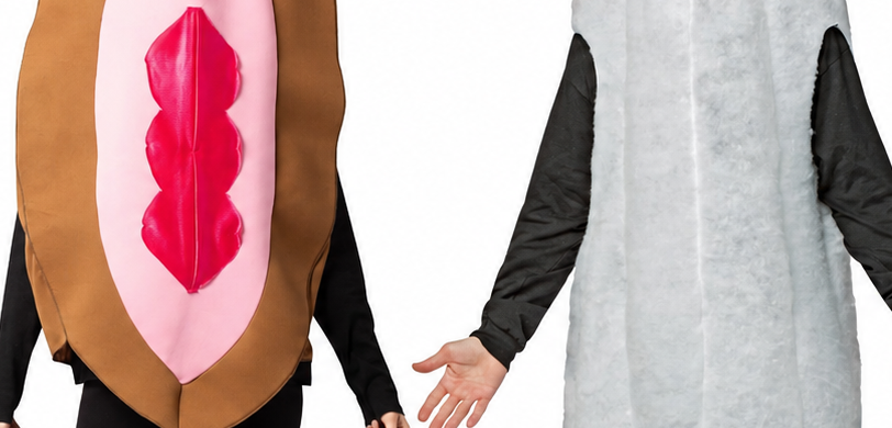Brown Vagina and Tampon Couple Costume, One Size Fits Most Adults (Copy)