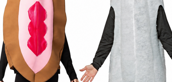 Brown Vagina and Tampon Couple Costume, One Size Fits Most Adults (Copy)