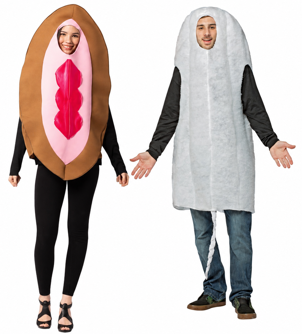Brown Vagina and Tampon Couple Costume, One Size Fits Most Adults (Copy)