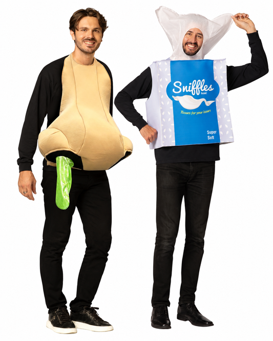 Nose with Green Booger & Tissue Box Couple Costume, One Size Fits Most