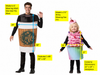 Coffee to Go & Ultimate Cupcake Child 3-6 Bundle Halloween Costume, Adult One Size & Child Size 3-6