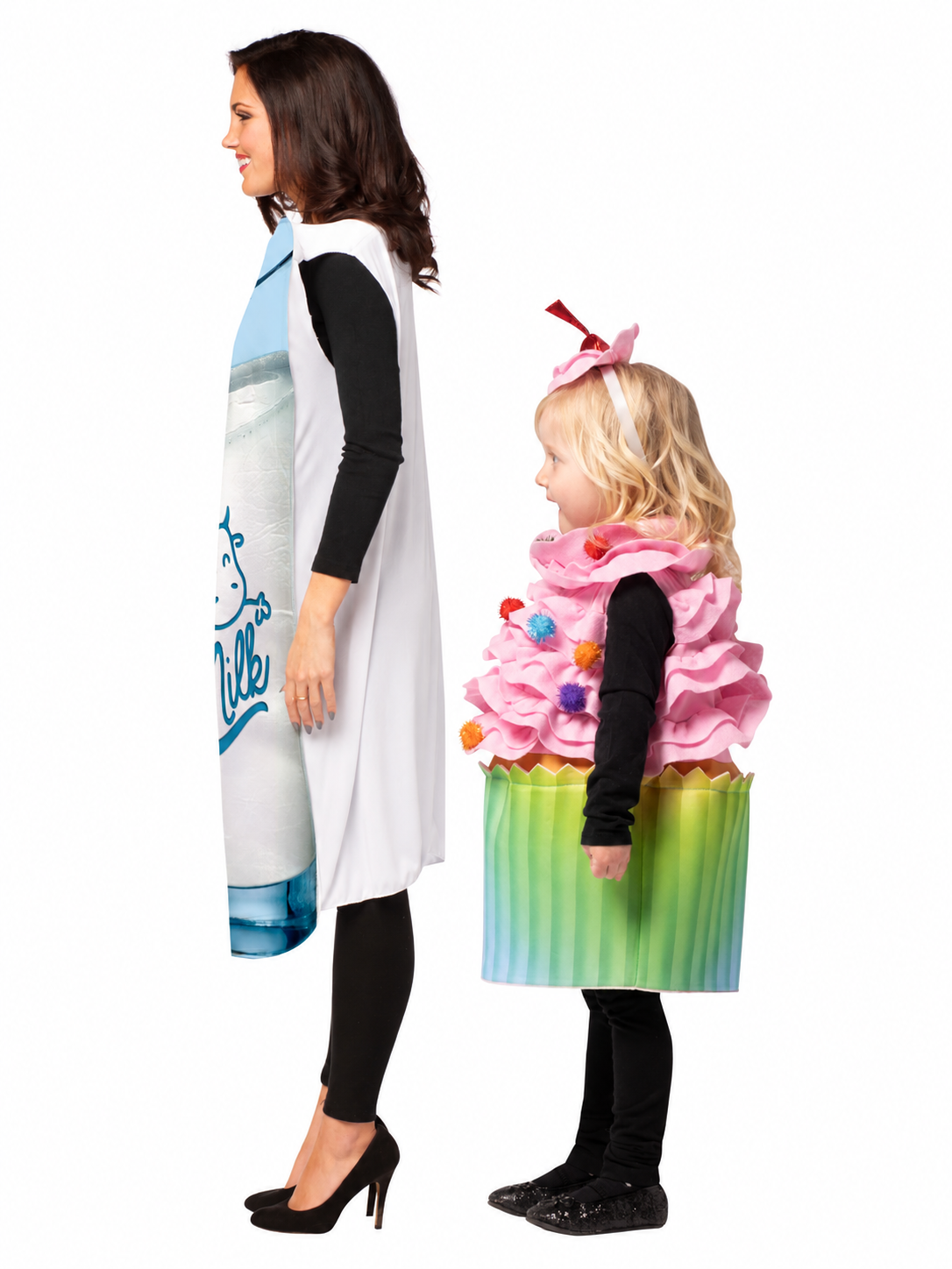 Glass of Milk & Ultimate Cupcake Child Bundle Costume, Adult One Size & Child Size 3-6