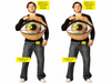 Two Blinking Eyes Couple Costume, Women and Men, One Size Fits Most