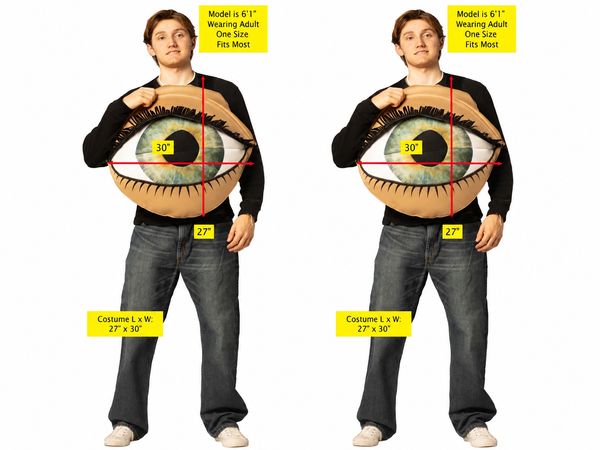 Two Blinking Eyes Couple Costume, Women and Men, One Size Fits Most