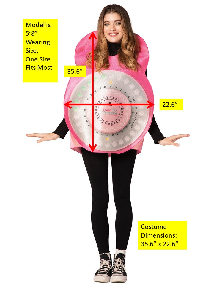 Birth Control Contraceptive Pack Costume, Adult One Size