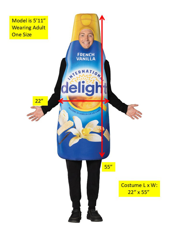 International Delight French Vanilla Creamer Costume, Adult One Size