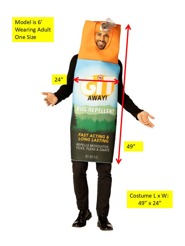 GIT Bug Repellent Costume, Adult One Size