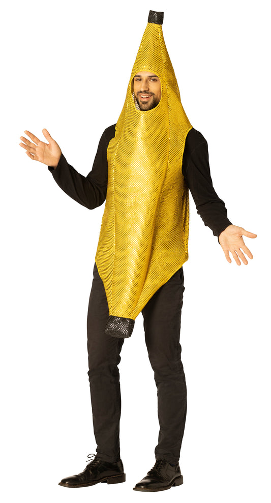 Glitzy Ultimate Banana Halloween Costume, Adult One Size