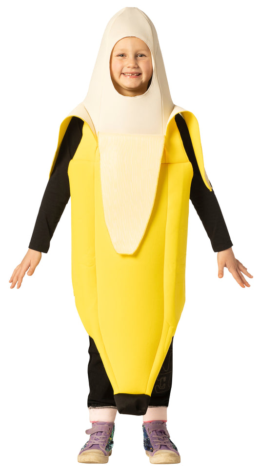 Peeled Banana Halloween Costume, Child Size 3-6 & 7-10