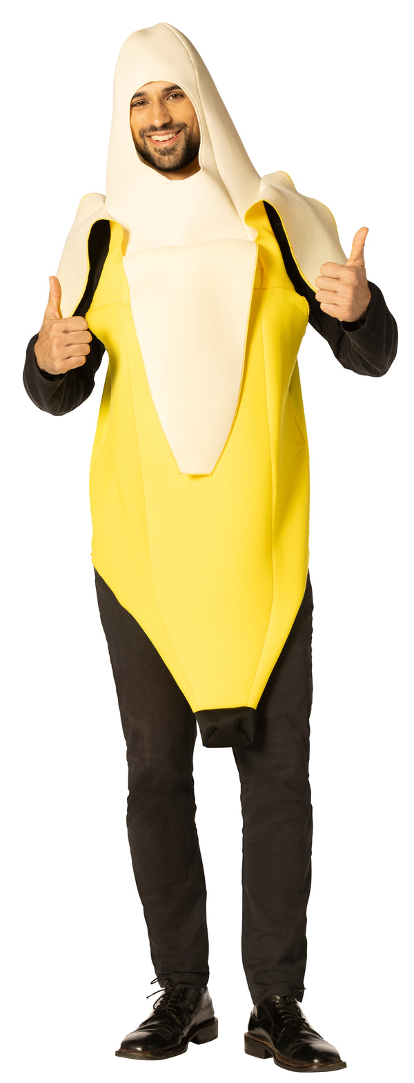 Peeled Banana Halloween Costume, Adult One Size