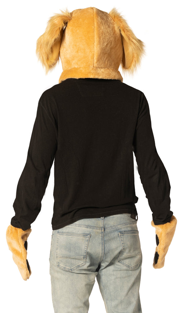 Brown Dog Headpiece Mask & Paws, Adult One Size