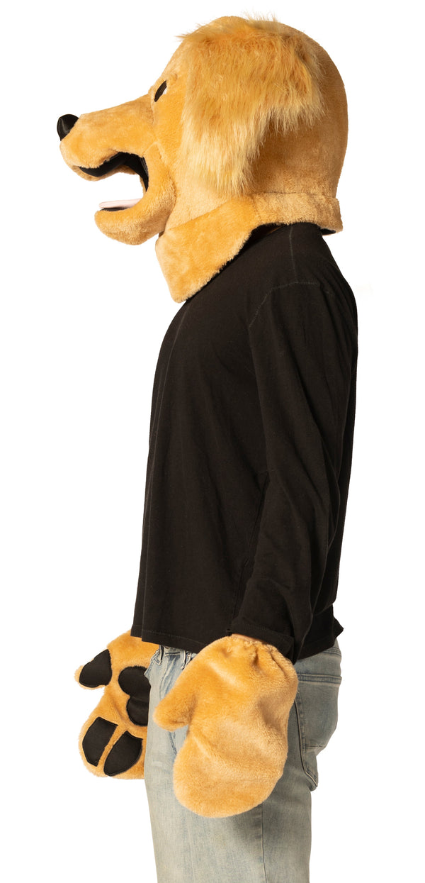 Brown Dog Headpiece Mask & Paws, Adult One Size