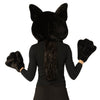 Black Cat Mask Headpiece with Paws, Adult One Size