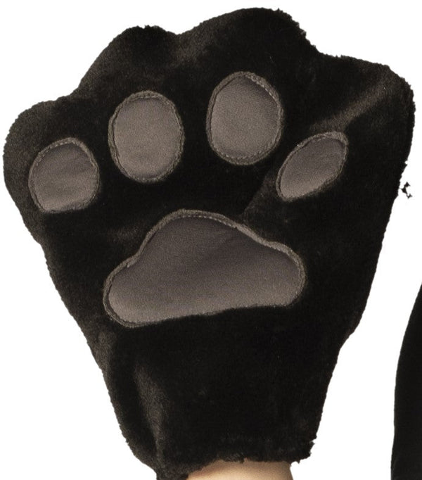 Black Cat Mask Headpiece with Paws, Adult One Size