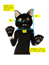 Black Cat Mask Headpiece with Paws, Adult One Size