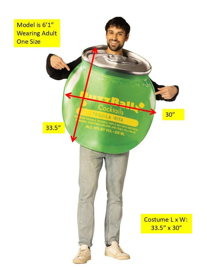 BuzzBallz Tequila 'Rita Chiller Halloween Costume, Adult One Size