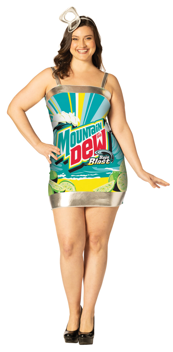 Mountain Dew Baja Blast Dress Costume, Women's Various Sizes