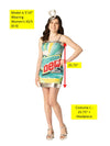 Mountain Dew Baja Blast Dress Costume, Women's Various Sizes