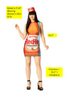 Frank's Red Hot Sauce Dress Costume, Women's Various Sizes