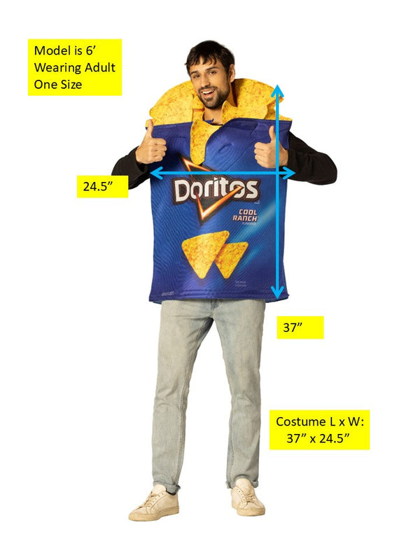 Doritos Cool Ranch Bag w/Chips Costume, Adult One Size