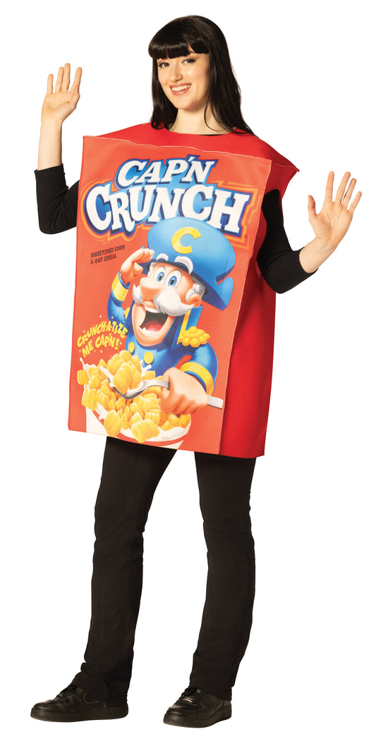 Cap'n Crunch Cereal Box Costume, Adult One Size