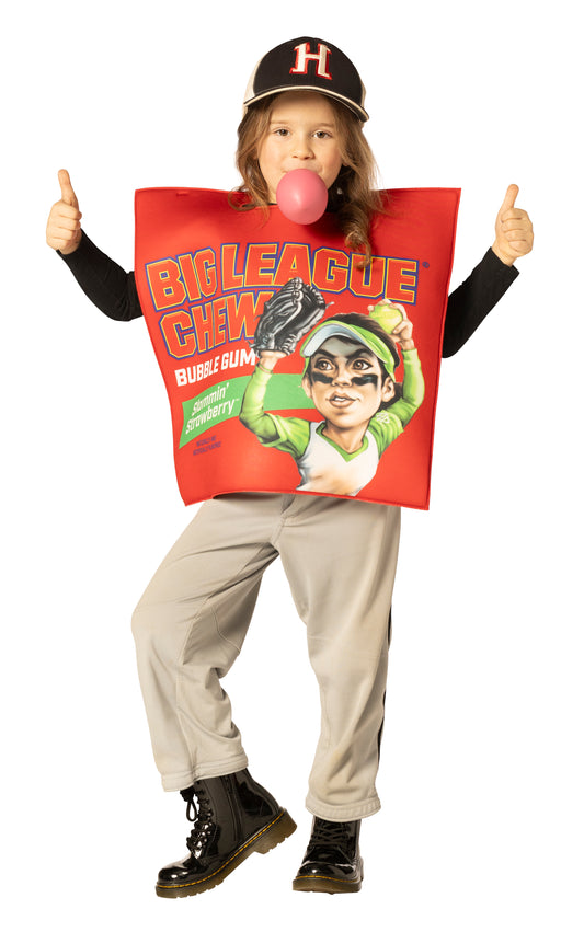 Big League Chew Gum Strawberry Costume, Child Sizes 3-6 & 7-10
