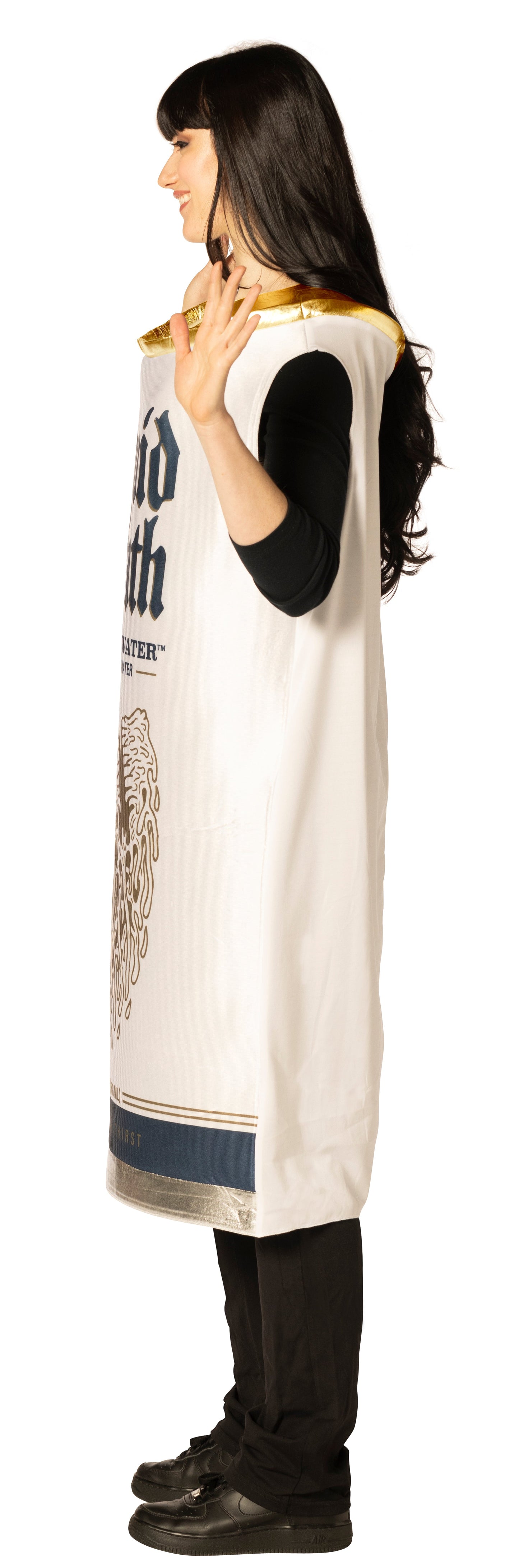 Liquid Death Still Mountain Water Costume, White, Adult One Size